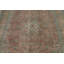 Tapis traditionnel rose en laine patiné 7 x 9
