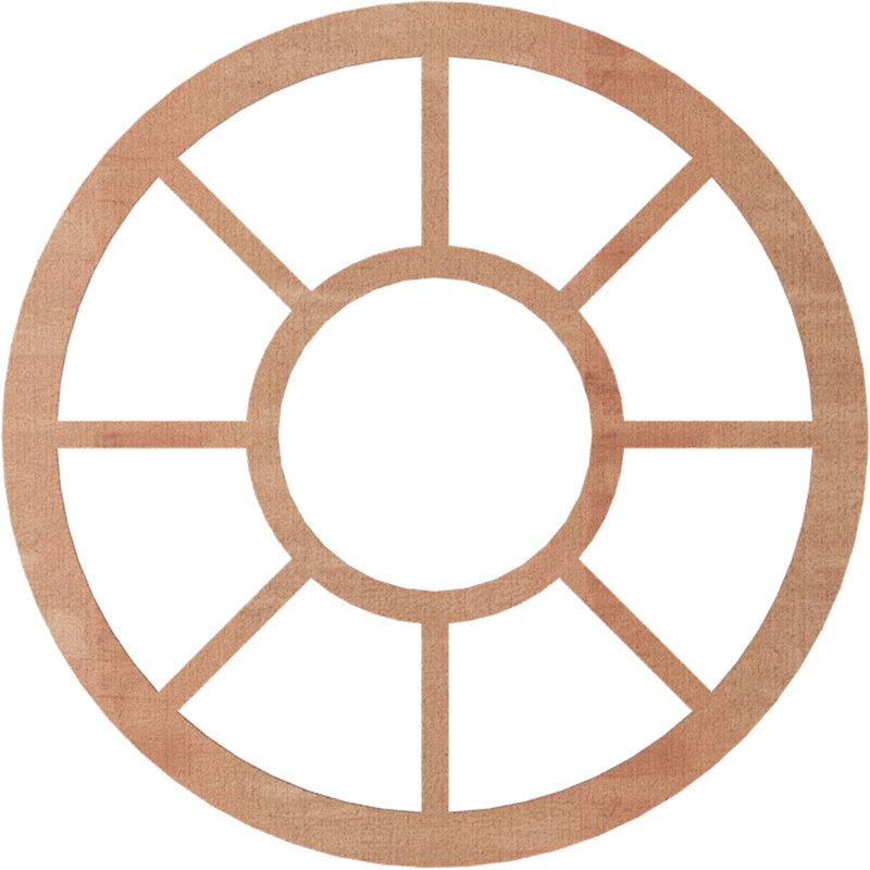 Médaillon de plafond Grace, Cerisier, H 36 po x l 36 po x P 0,38 po