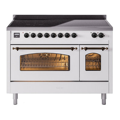 ILVE Nostalgie II Series 48 inch Induction Range with 6 Induction Elements (Glass Door)