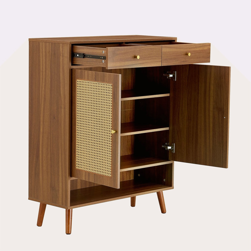 Multi-Functional Modern Minimalist MDF Shoe Cabinet - Perfectly Blends Into Nordic, Japanese, And Industrial Style Homes,Product Dimensions: 34.6*13.7*43 Inches.