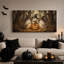 «Three Ghost Witches with Glowing Pumpkin In Halloween», art mural sur toile-1379645400