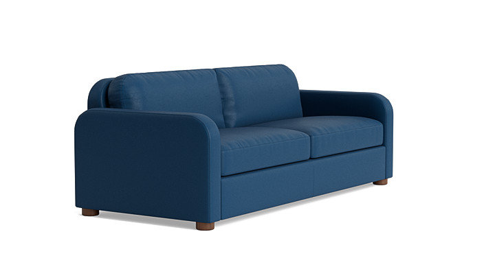 Archie Leather Sofa (85"), Leather - Deep Blue