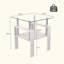 Ensemble de 2 tables basses gigognes avec plateau en verre-204722968