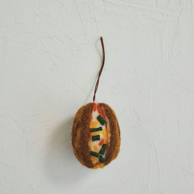 Handmade Wool Felt Baked Potato Ornament