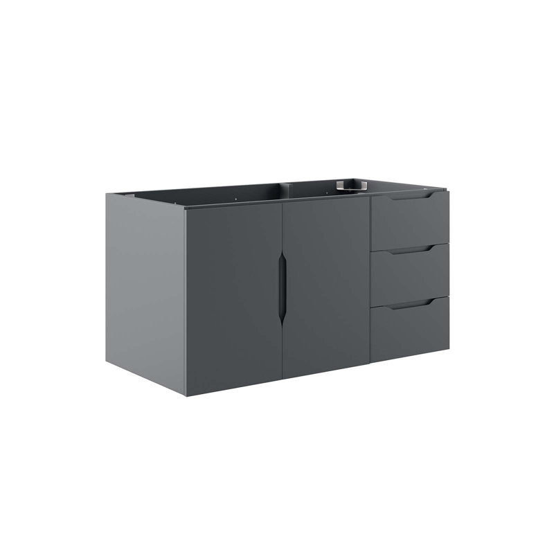 Modway Vitality 36" Bathroom Vanity Cabinet (Sink Basin Not Included), Gray