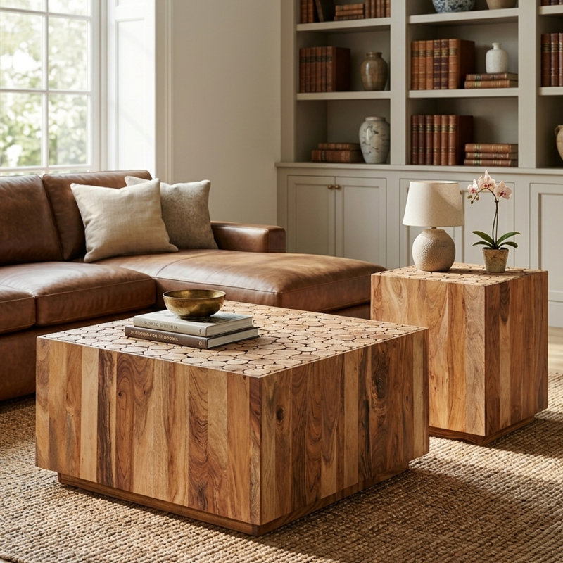 Table basse et table de bout Fessler Naturel