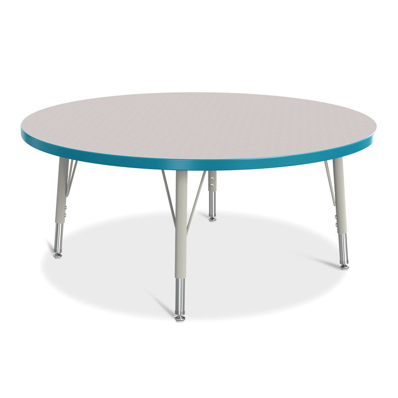 Tables rondes Berries®, Gris avec bleu sarcelle, H 31 po x l 48 po x P 48 po