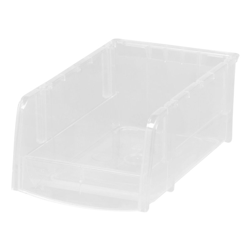 IRIS Plastic Decorative Bin, 3" H x 4.5" W x 7.5" D, Clear