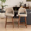 Upholstered Padded Counter Stools Armless Barstools With Wooden Legs For Kitchen Island Bar Counter-68018970