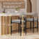 Upholstered 25.8" Counter Stool,  Modern Sleek Bar Chair (Set of 2)