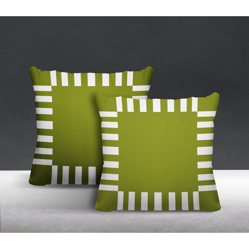  Coussin intérieur / extérieur, L 17 po x H 17 po, Chartreuse