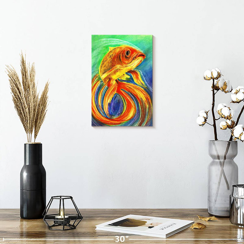 Brampt Gold Betta Fish, 12" H x 8" W
