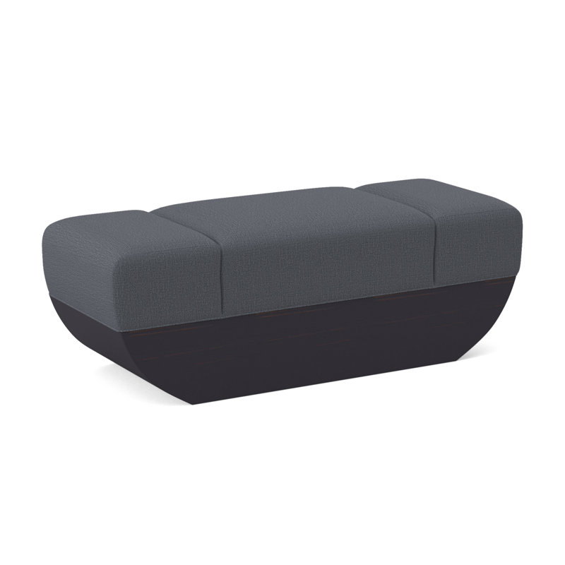 Ark Upholstered Bench, Elise Harbor 100% Polyester, Vintage Ebony