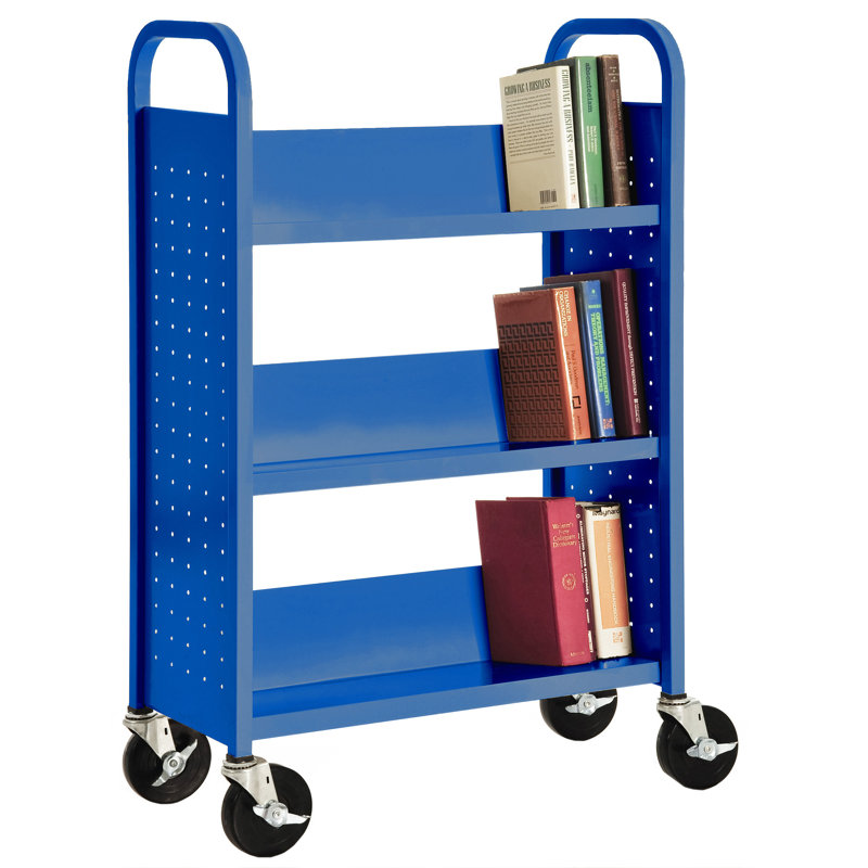 Chariot à livres Fortress, Bleu, H 46,5 po x l 32 po x P 13 po