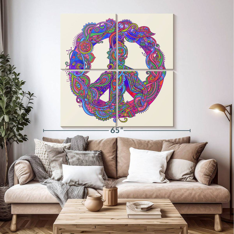 Ornate Peace, 50" H x 50" W