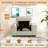 Upholstered Armchair with 4 Pockets and USB Ports-1095357788