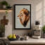 Lion in Profile Modern - Wrapped Canvas-56414986-56414977