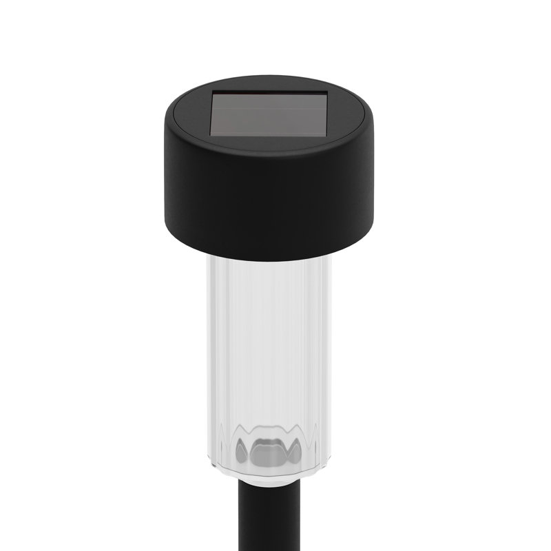 Modern Black LED Solar Pathway Lights Multipack with Polypropylene Shade