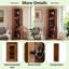 Grande armoire de coin avec espace de rangement et porte perforée en métal