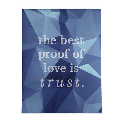 Tapis en simili-gemme love & trust quote