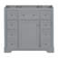 Meuble-lavabo 36 po sans lavabo, base d'armoire seulement, une armoire et six tiroirs, gris-1434410027