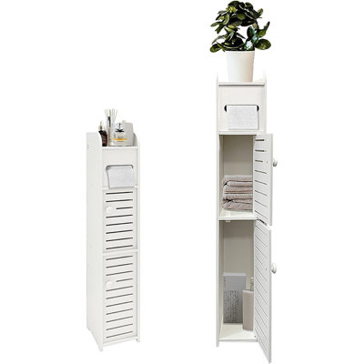 Petite armoire de rangement pour salle de bain, cabine de rangement pour papier hygiénique ...