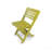 Coastal Bay Fully Assembled All-Weather Recycled HDPE Outdoor Folding Bistro Chair, Yellow, Chair-1057478067