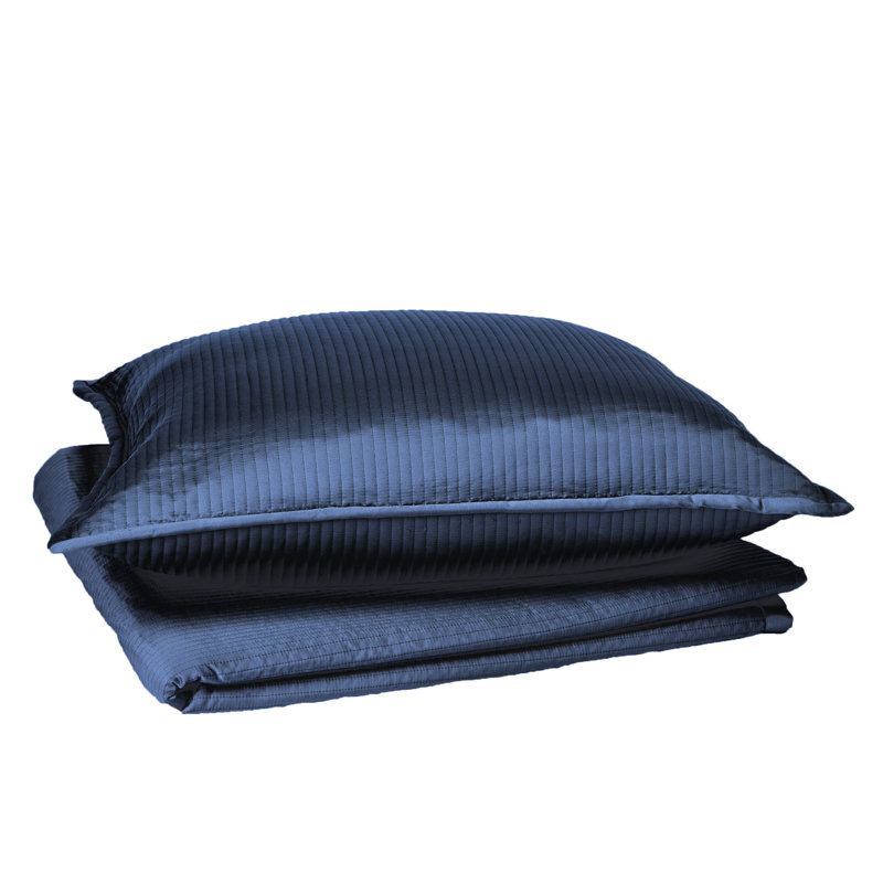 Linea Coverlet, King Coverlet + 3 Euro Shams, Navy