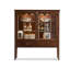 Vitrines en bois massif brun foncé
