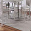 Ensemble de 5 chaises carrées avec tablettes et coussins de style moderne