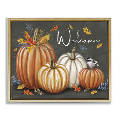  «Welcome with Autumnal Pumpkins», art mural encadré par Elizabeth Tyndall