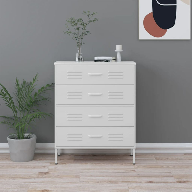 Robinne 80cm W 4 - Drawer Chest of Drawers, White