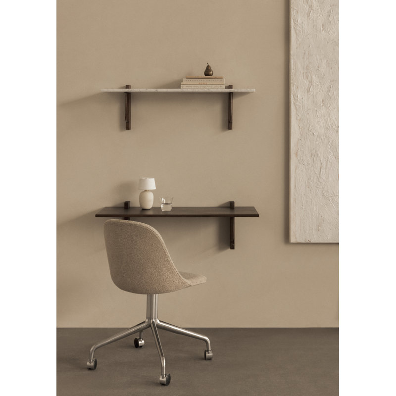 Corbel Shelf, Long, White/Dark Stained Oak
