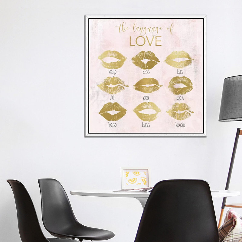 Language Of Love by Carol Robinson - Print on Canvas, White Framed, 93.98 cm H x 93.98 cm W