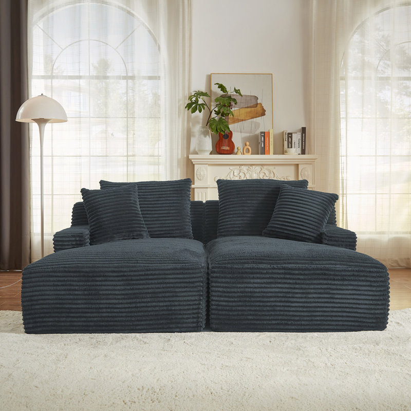 Double méridienne compressible, aucun assemblage requis, causeuse moelleuse pour la lecture dans la chambre à coucher du salon intérieur