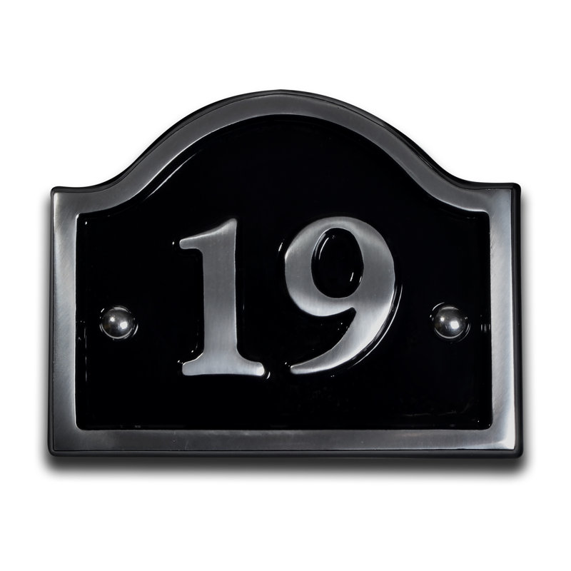 Jaclynn 11.5cm H Reflective Metal House Number, 19