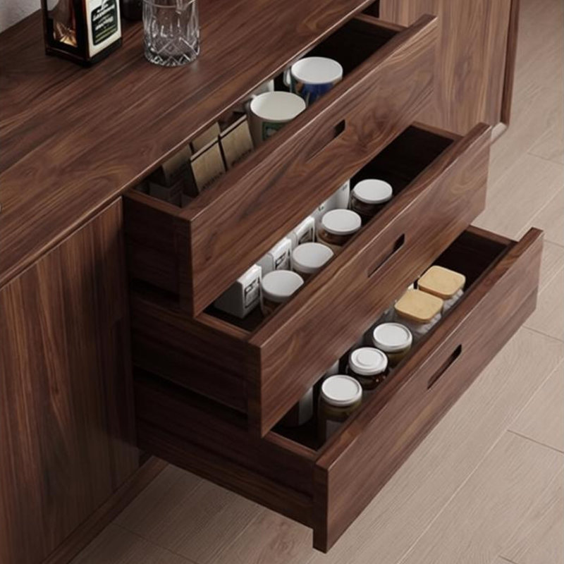 Buffet de rangement en bois massif de grande capacité, H 35,43 po x l 55,11 po x P 15,74 po