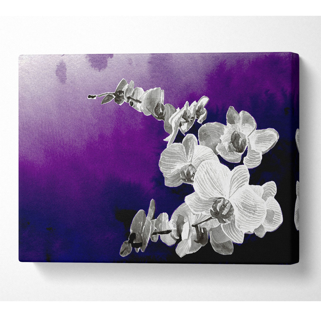 Snap Dragon Purple B N W - Leinwanddrucke im Wrapped Design