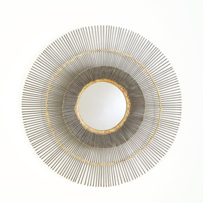 Round Iron Wall Mirror