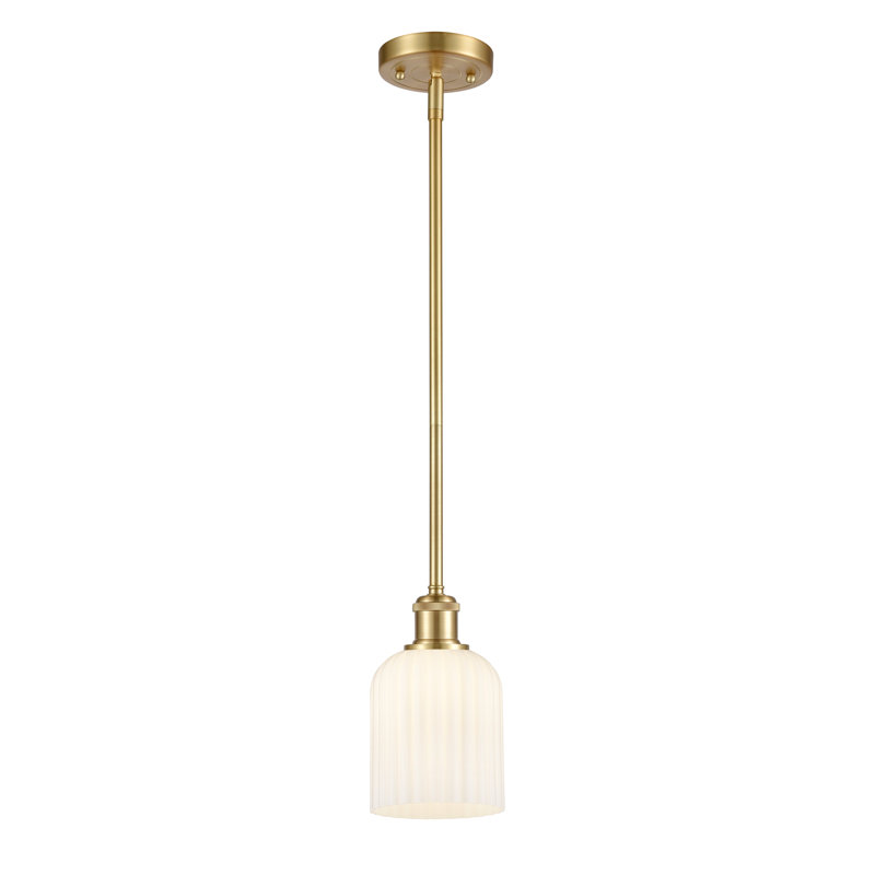 Luminaire suspendu 5 lumières Ballston Addeline, Or satiné, Grainé
