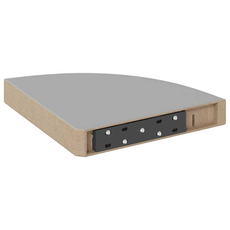 Wall Corner Shelf Floating Corner Shelf Wall Mounted Display Shelf, Gray, 1.5" H x 13.8" W x 13.8" D