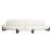 Vesper 2PC Modular Curved Armless Chaise In Faux White Shearling W/ Black Wood Leg Base