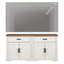 Grande armoire de rangement de style campagnard moderne de 63 po avec portes de grange et tiroirs Glenford, finition écorce d'arbre résistante aux égratignures-1871031284