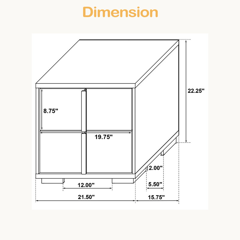 2-Drawer Nightstand