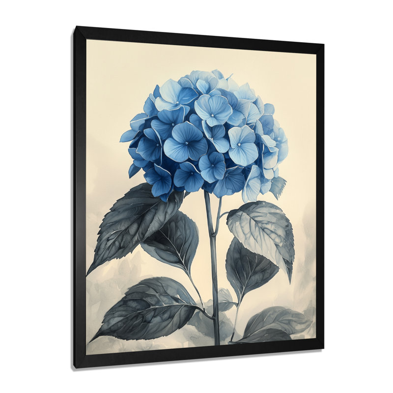 Rowe - Floral Wall Art Prints, Reproduction encadrée d'une seule photo, Noir, H 20 po x l 12 po
