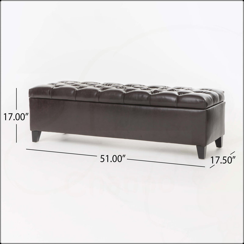 Banc repose-pieds avec rangement, polyuréthane brun foncé, Marron foncé