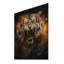 Portrait d'un tigre brun sur bois-107913463
