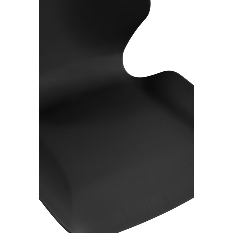 Pair of Aspen Carnaby Kitchen Chairs, Plastic Seat With Black Legs, Black
