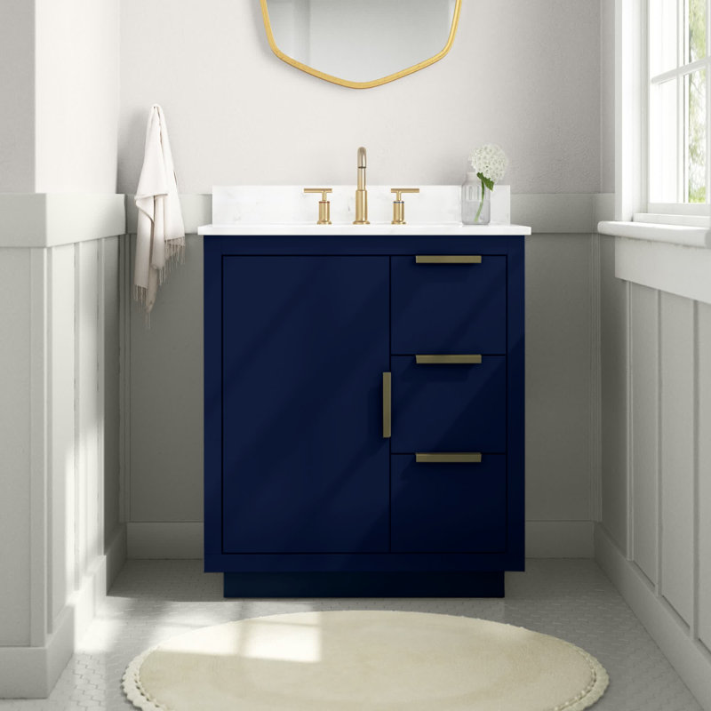 Ensemble de meuble-lavabo simple 30 po Broadlands, Bleu