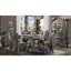 Chaises à hauteur de comptoir (2) en argent et platine antique pour un repas charmant-748751163